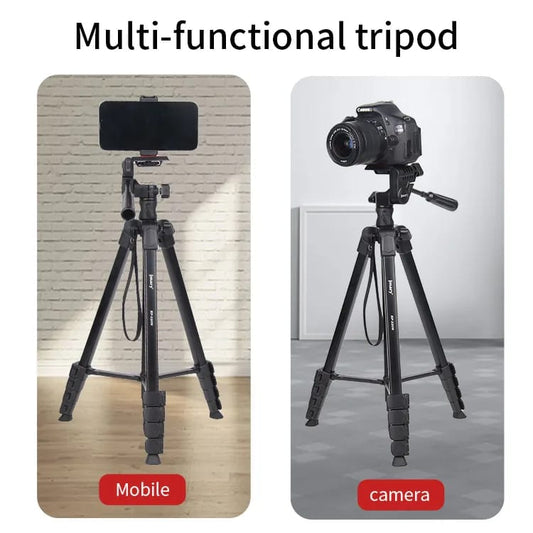 Jamary Tripod KP-2209 | Professional Camera & Mobile Tripod | Adjustable 170cm Height | 3-Way Pan Head | Quick Release Mount | Portable Carry Bag | Premium Black