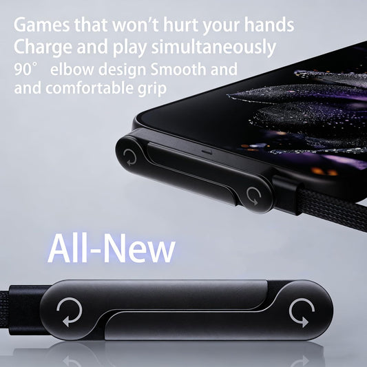 240W USB-C Braided Stand Cable | 1.5M Fast Charging Cable with Built-In Cable Organizer, Metal Connectors & Tangle-Free Design