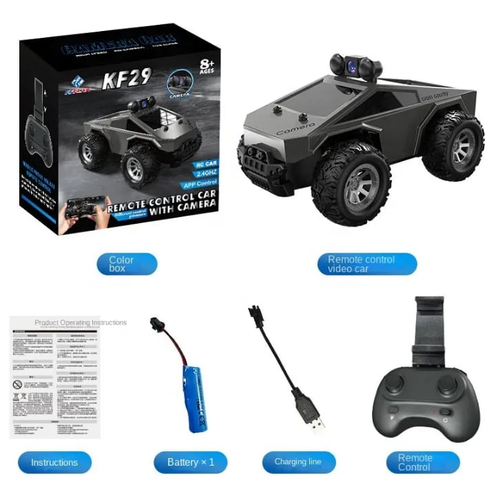 RC Car With Camera Simulation Cybertruck Pickup Remote Control Car Wifi 2.4G High-Speed Vehicle Toys