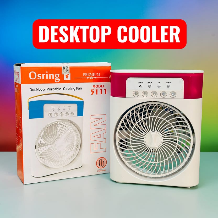 Portable Mist Cooler Fan | with Water Spray | Desk, Home & Office