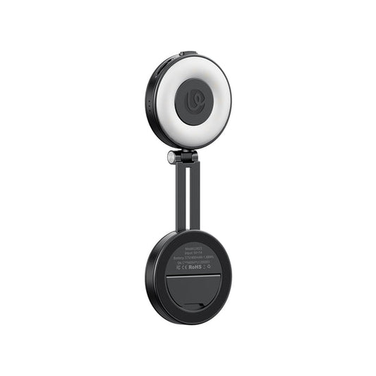 LED Magnetic Selfie Light, Upgraded 360degree with Mirror black