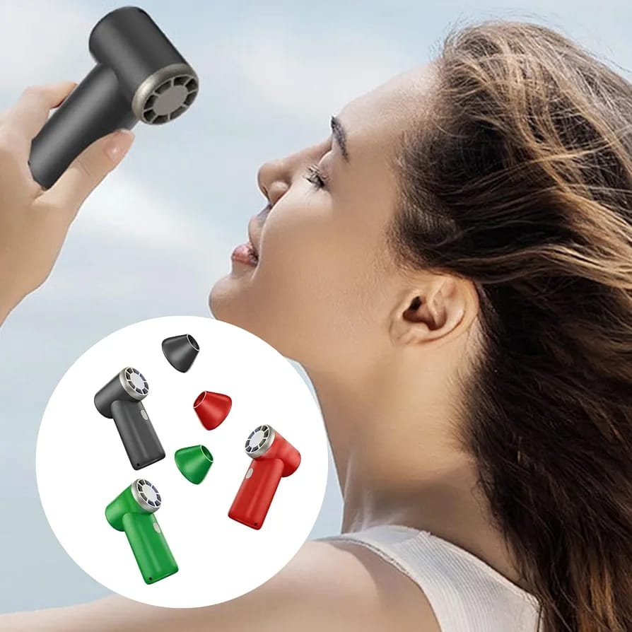 4 in 1 Portable Cordless Miniature Blower Fan with Air pump's Functions Compact Design for Various Task high speed 20m/s- Rechargeable battery Blower Fan