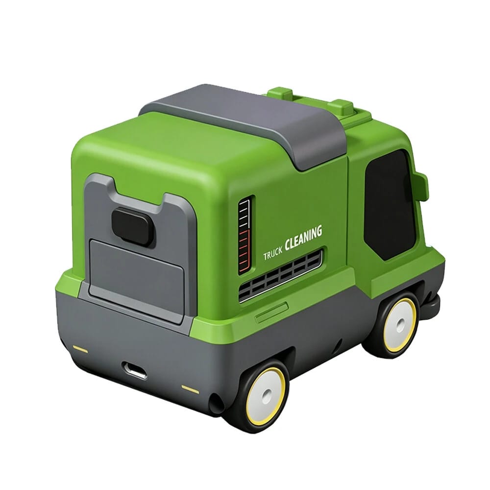 Desktop Vacuum Cleaner RC Car RTR 2.4G with Sound and Light Effects Exhaust Air Filtration Vehicles Models Toys Green