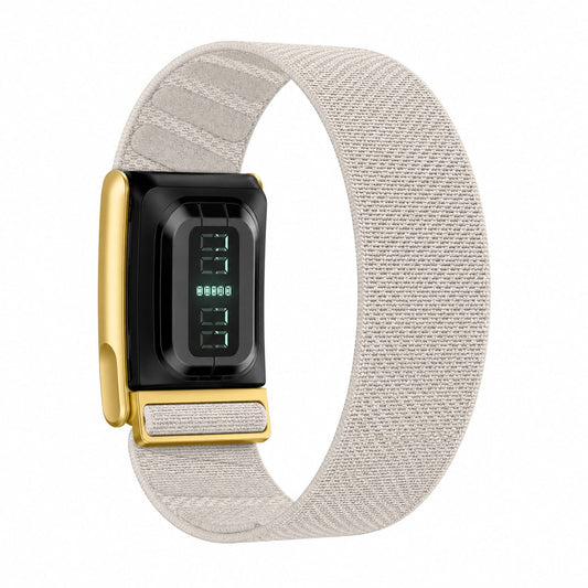 Premium Nylon Gold Strap Compatible with WHOOP 5.0MG – Magnetic Adjustable Replacement Band