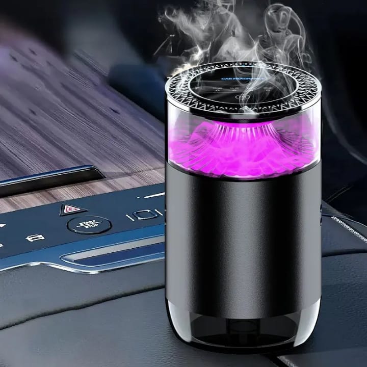 Car Perfume | Luxury Solid Fragrance Diffuser | Long-Lasting Air Freshener | Magnetic Clip | Elegant Metallic Design | Blue