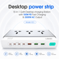 LDNIO 10-in-1 GaN Desktop Power Strip 2500W with 100W PD Fast Charging, 3 Universal AC Outlets, 7 USB Ports (4 USB-C + 3 USB-A), Surge Protection & Master Switch
