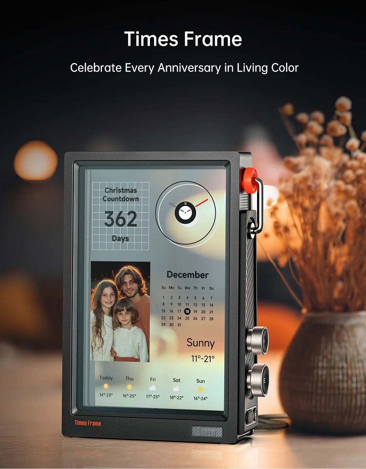 Divoom Times Frame | Transparent IPS Digital Picture Frame | WiFi Smart Display | 64GB Storage | Custom Clocks, Weather, Finance & Pixel Art | Premium Home Decor
