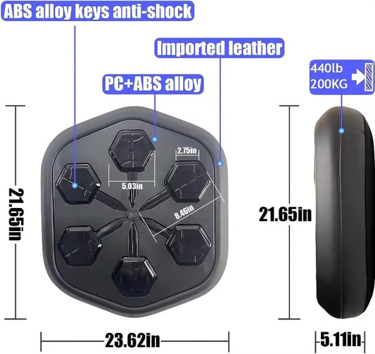 One Punch Boxing Kit | Smart Reflex Punch Trainer | Digital Sensor with LED Display | Adjustable Speed & Power | Home Fitness & Stress Relief | Premium Black