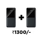 Compact 10000mAh Powerbank | inbuilt Dual Cables | Fast Charge Compatible