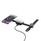 3-in-1 Foldable Wireless Charger Qi2 | 15W Magnetic Fast Charging Station | Portable Mini Travel Charger | For iPhone, Apple Watch & AirPods | Compact Black Charging Dock