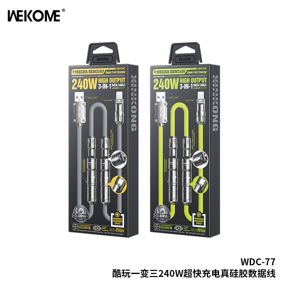 WEKOME 240W 6in1 Mecha Gen2 Cable | 6 Usage Types | All Mobiles & Laptops