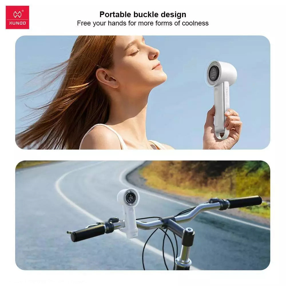 Xundd XDOT 068 Handheld Fan | Powerful Cooling Turbo Fan | Personal Hand Fan with LED