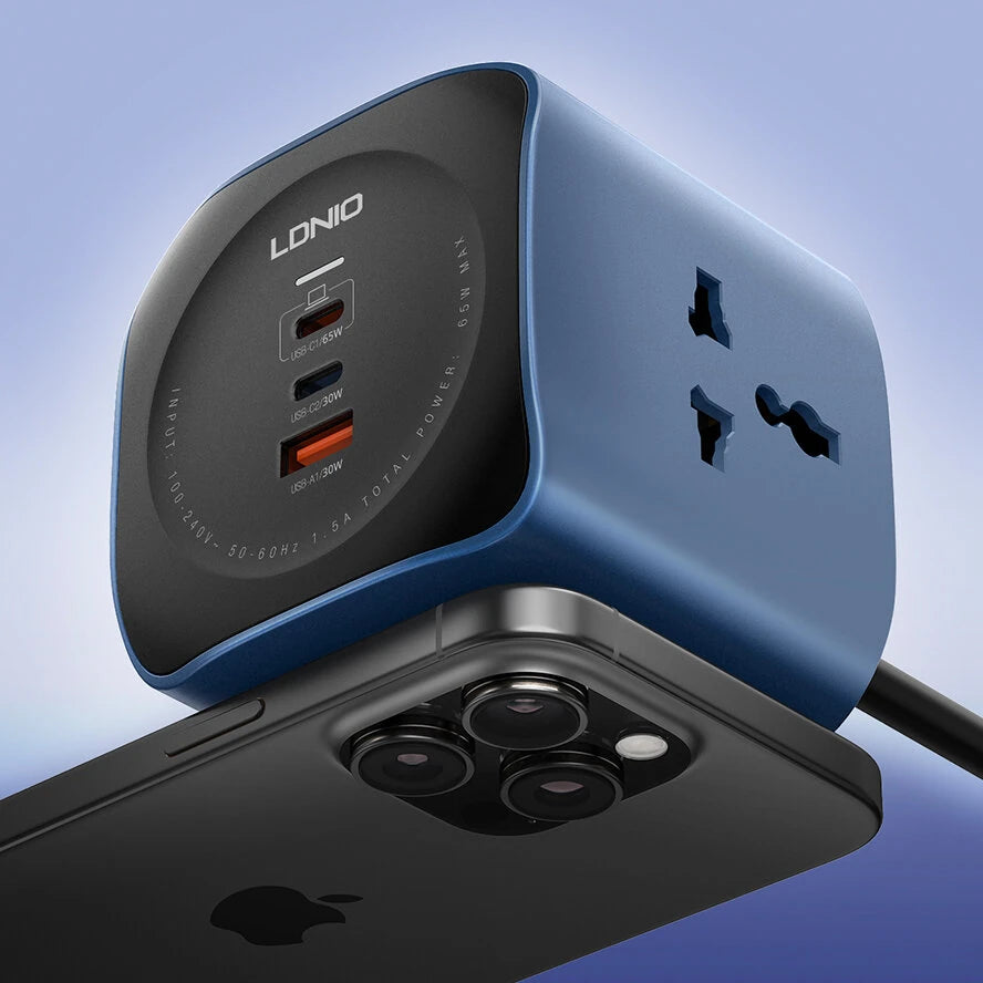 LDNIO 65W Cube PowerSocket | 6in1 Power House with 65W Type C Port