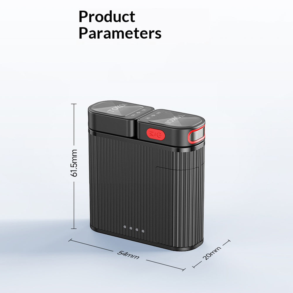 Compact Wireless Microphone | Noise cancellation | 2 Mic with Charging Case