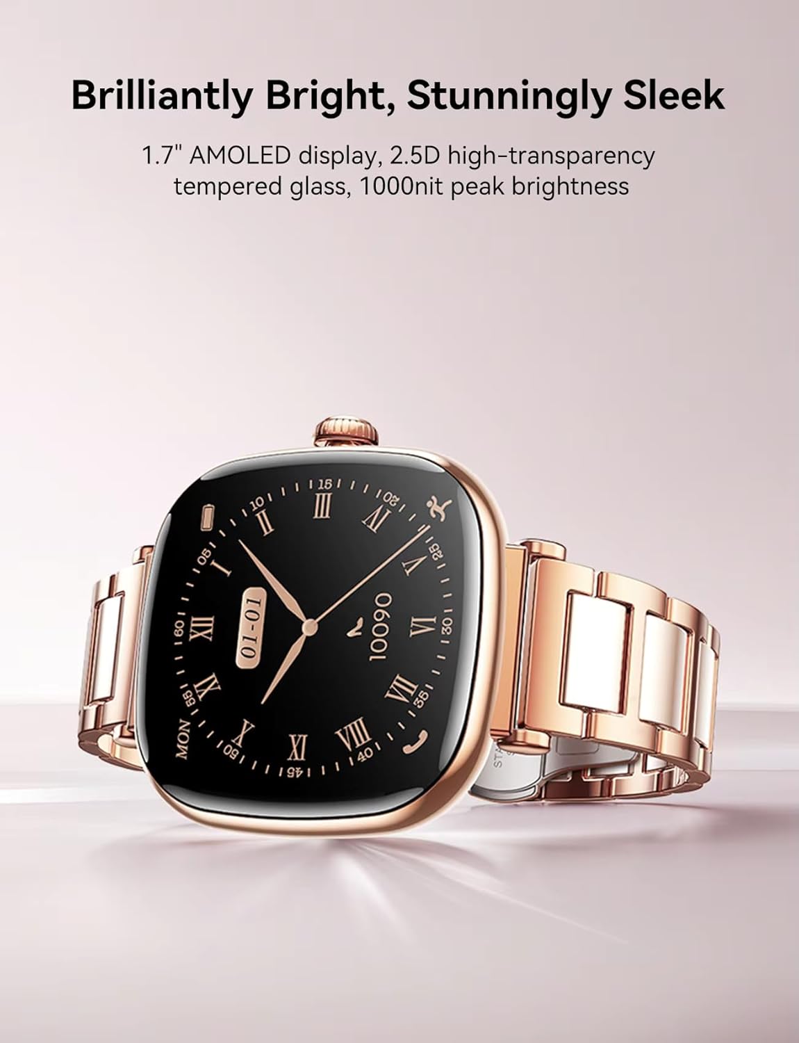 JOYROOM Lady Smart Watch for Women | Bluetooth Calling | AMOLED Display