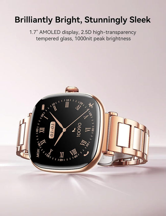 JOYROOM Lady Smart Watch for Women | Bluetooth Calling | AMOLED Display