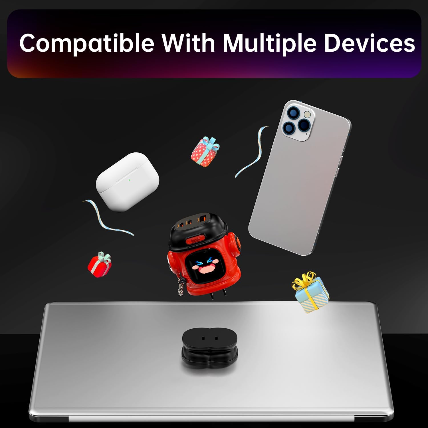 Divoom Dipow-65W Multi-socket Fast Charger | 1.5M Official Fast Charge Cable Included