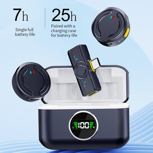 Wireless Button Mic for iPhone/Android | wireless Mic