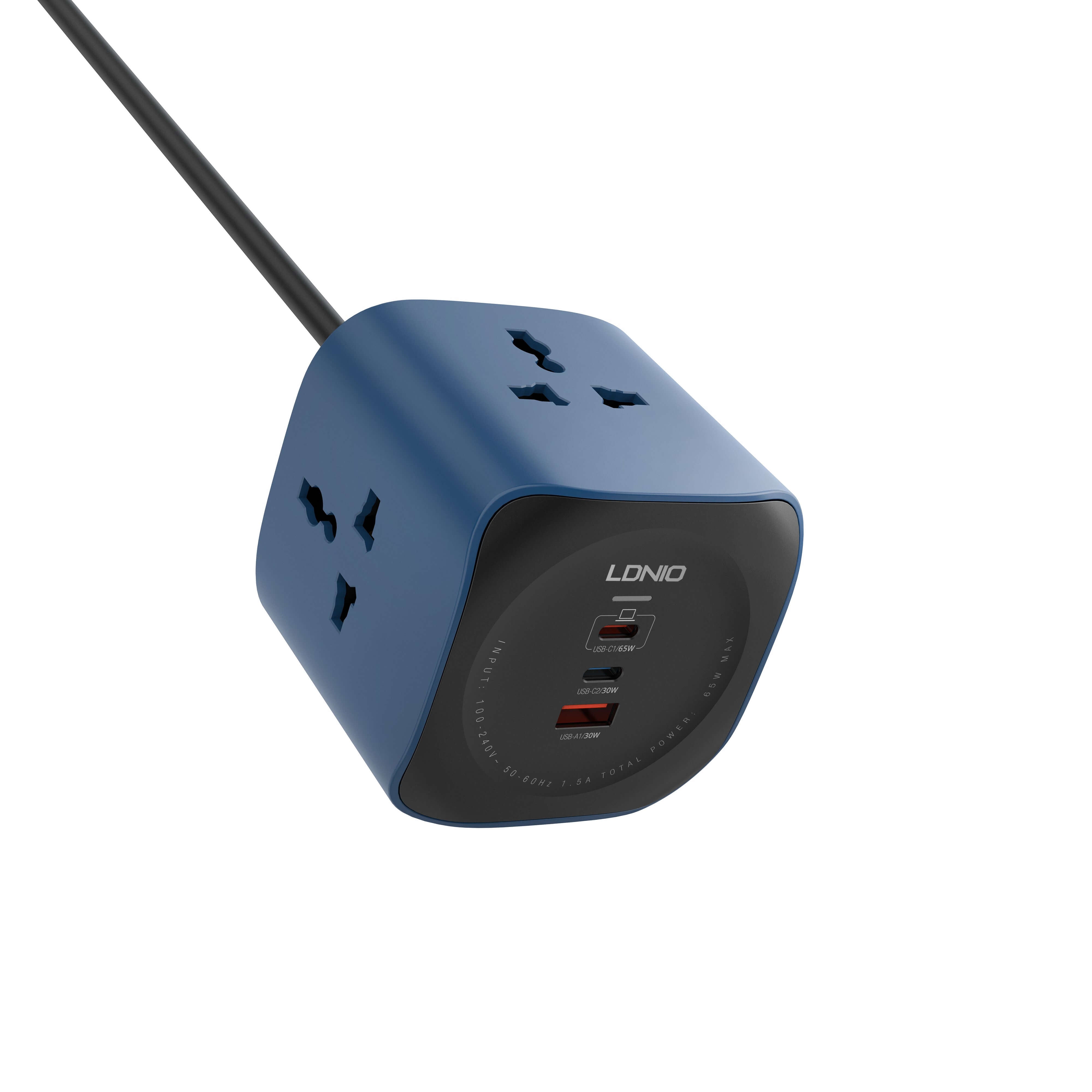 LDNIO 65W Cube PowerSocket | 6in1 Power House with 65W Type C Port
