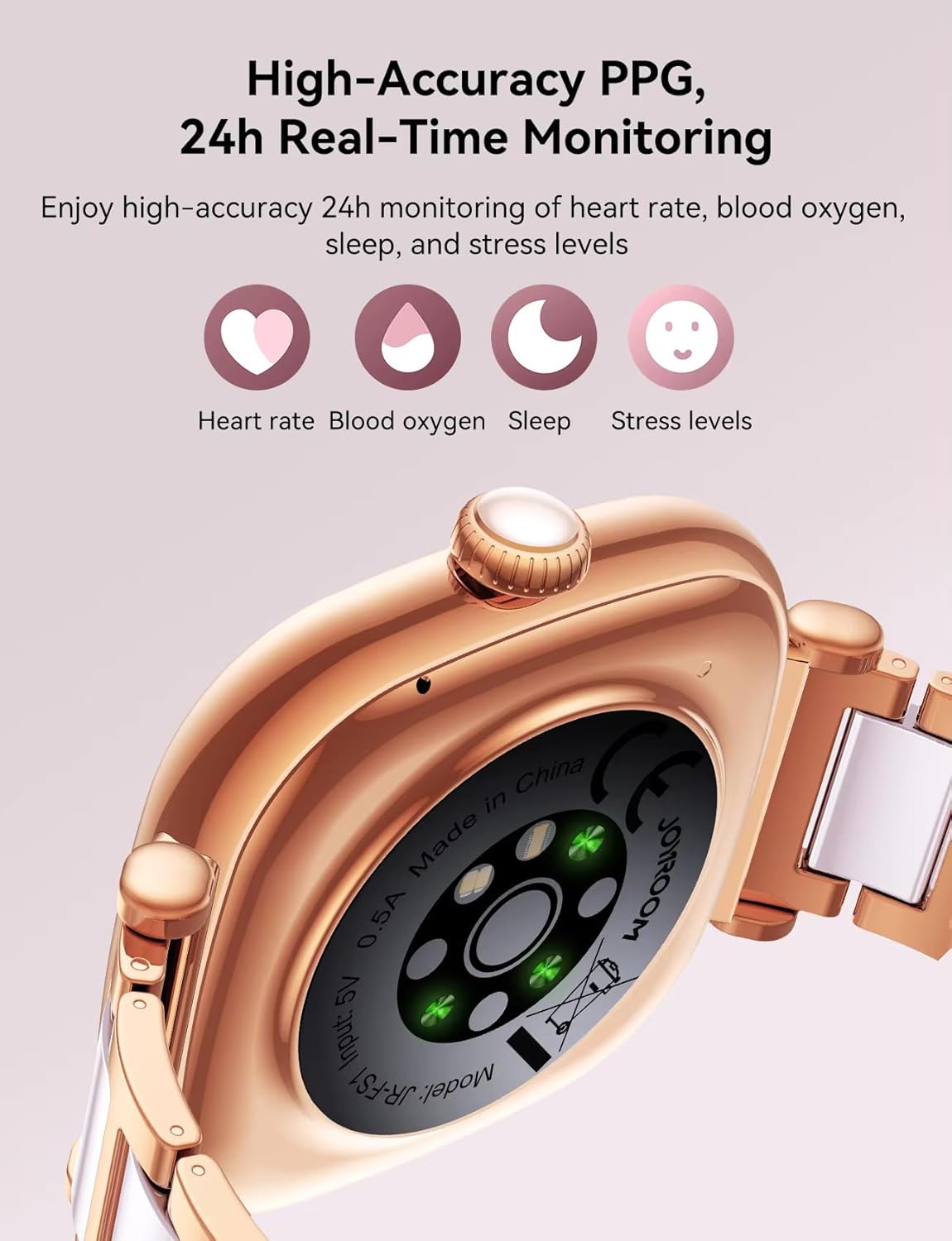 JOYROOM Lady Smart Watch for Women | Bluetooth Calling | AMOLED Display