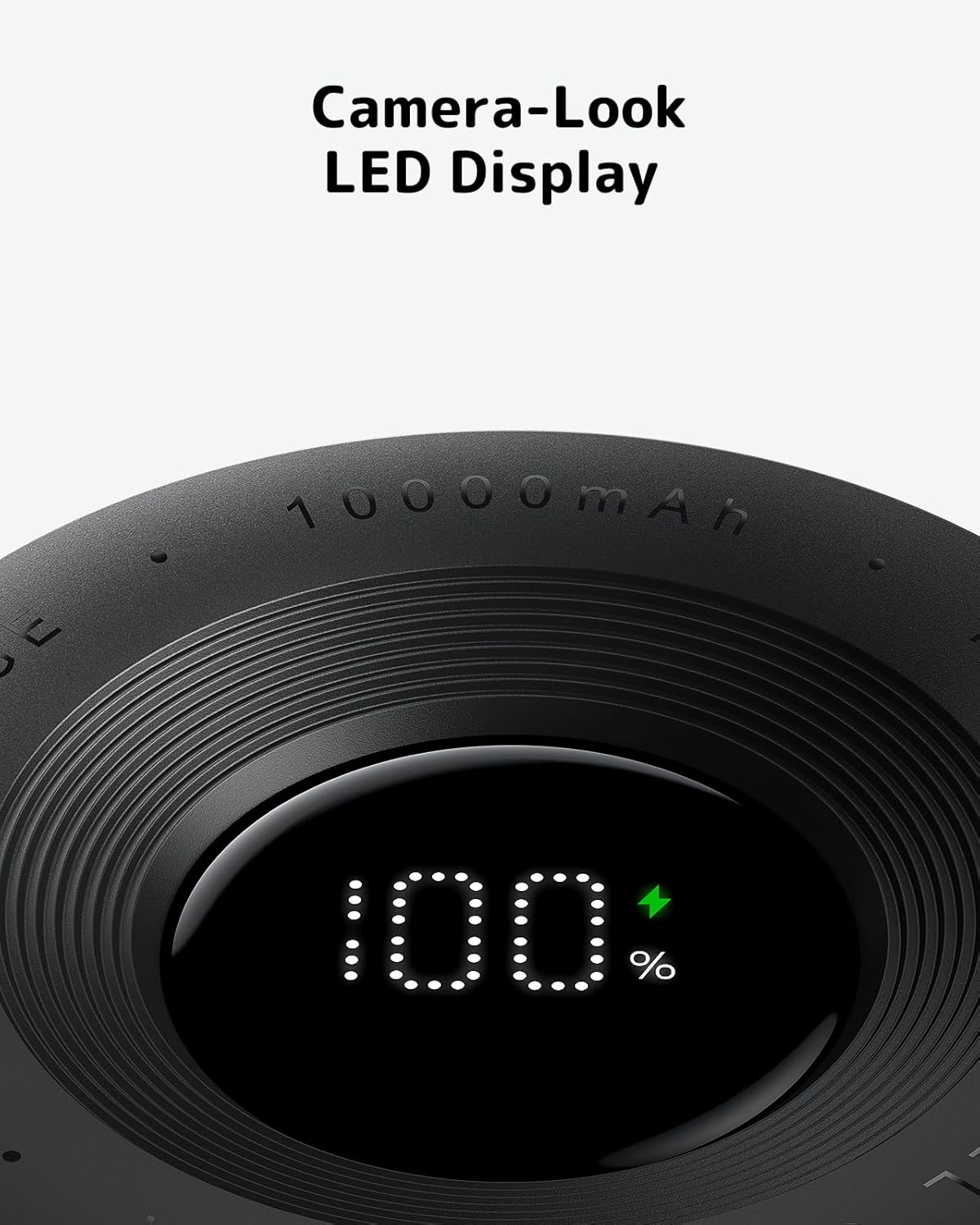 Camera like Power Bank | 10000mAh | InBuilt Dual Cables PowerBank