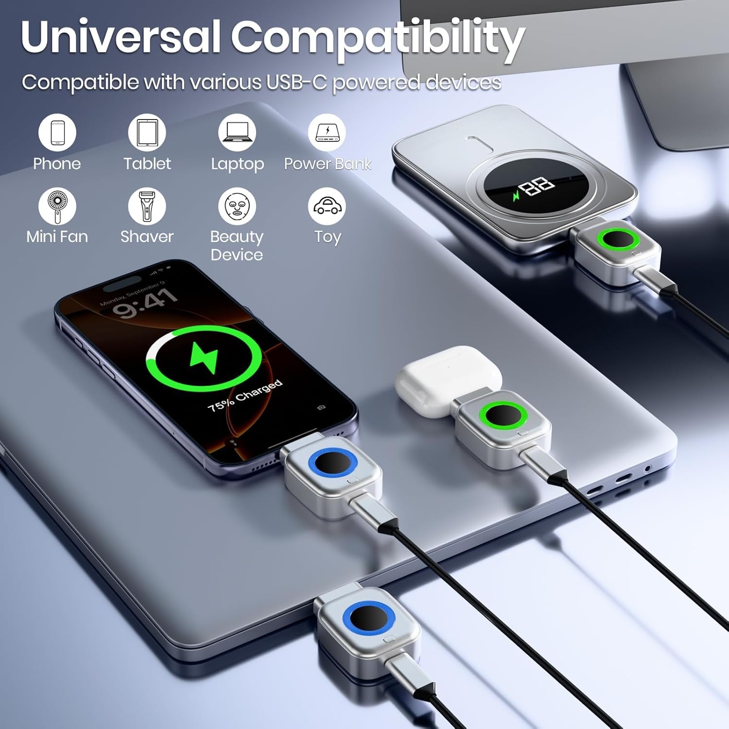 Auto Disconnect Adapter | 140W Fast Charging | Supports All type C Devices | Auto Stop