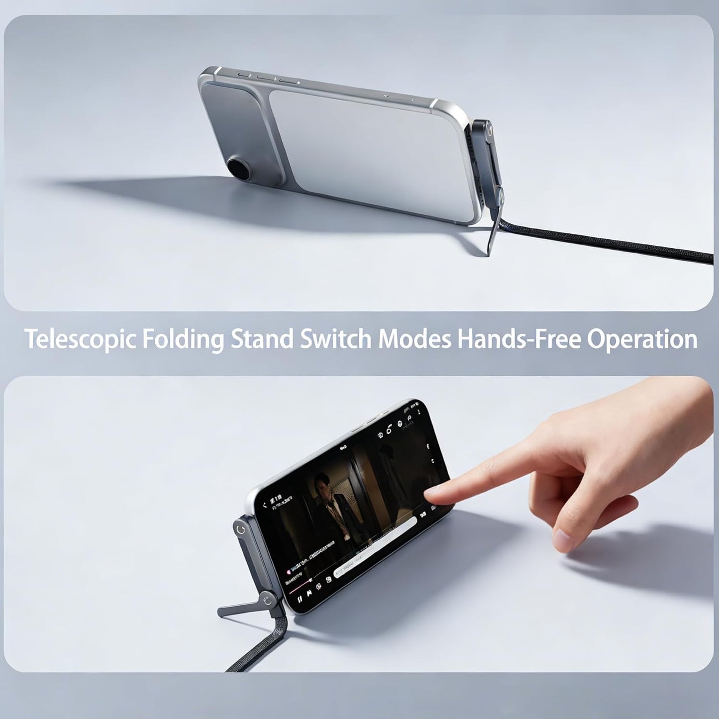 240W USB-C Braided Stand Cable | 1.5M Fast Charging Cable with Built-In Cable Organizer, Metal Connectors & Tangle-Free Design