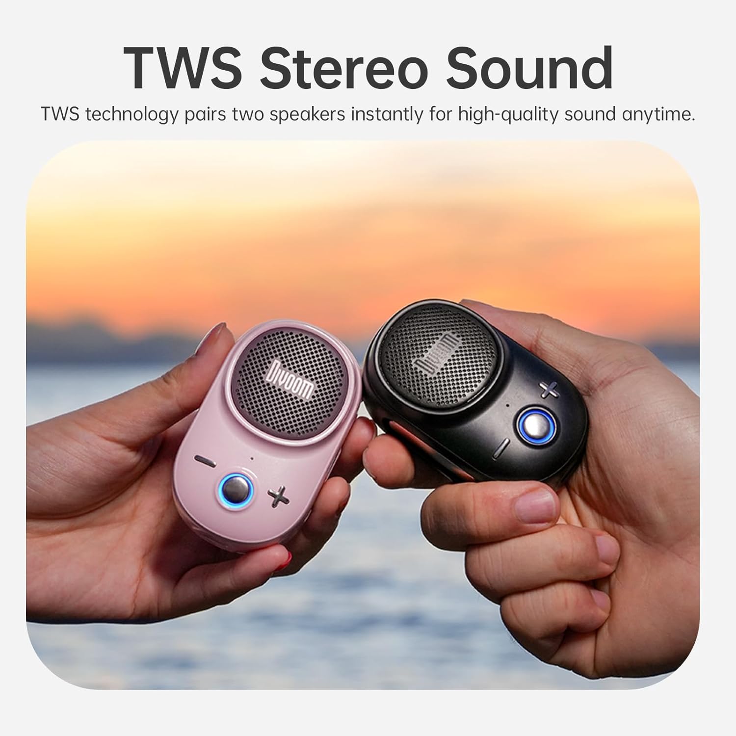 DIVOOM Itour-S Portable Mini Wearable Bluetooth Speaker | Black Color