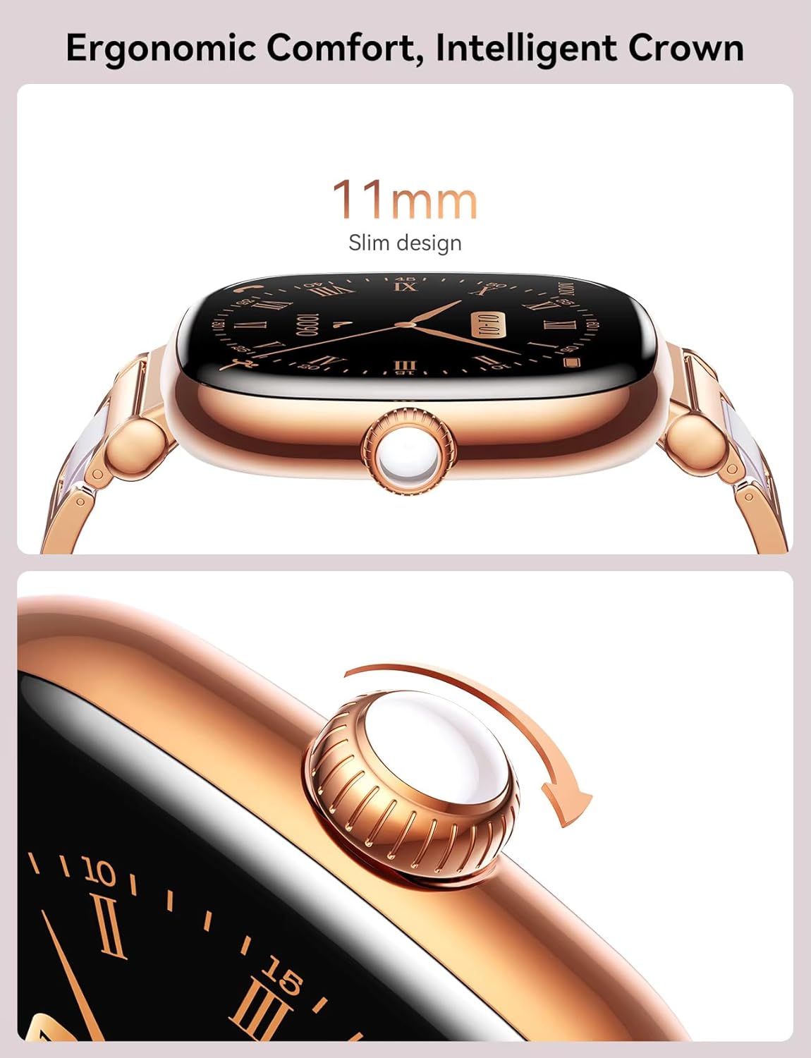 JOYROOM Lady Smart Watch for Women | Bluetooth Calling | AMOLED Display