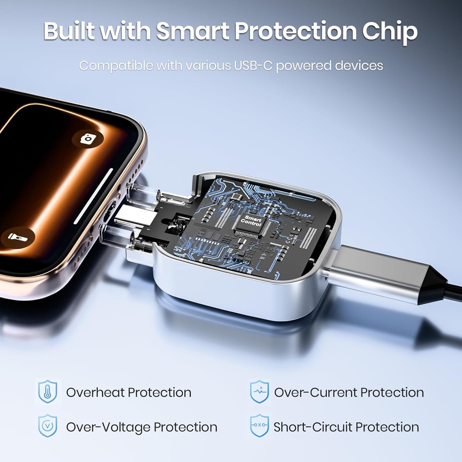 Auto Disconnect Adapter | 140W Fast Charging | Supports All type C Devices | Auto Stop