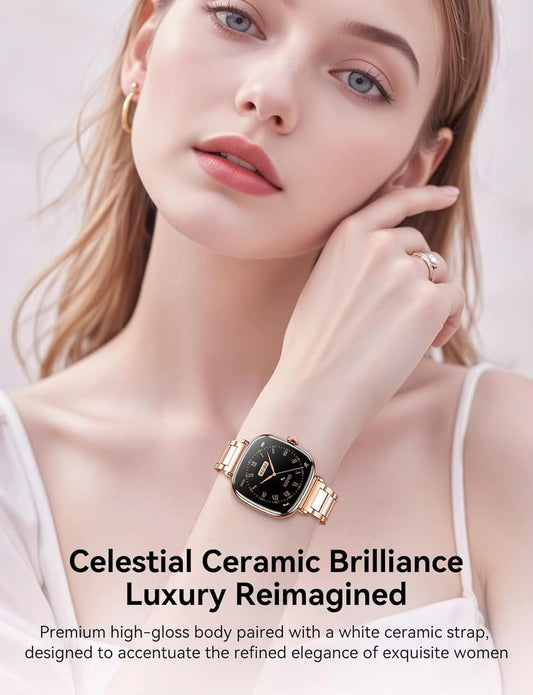 JOYROOM Lady Smart Watch for Women | Bluetooth Calling | AMOLED Display