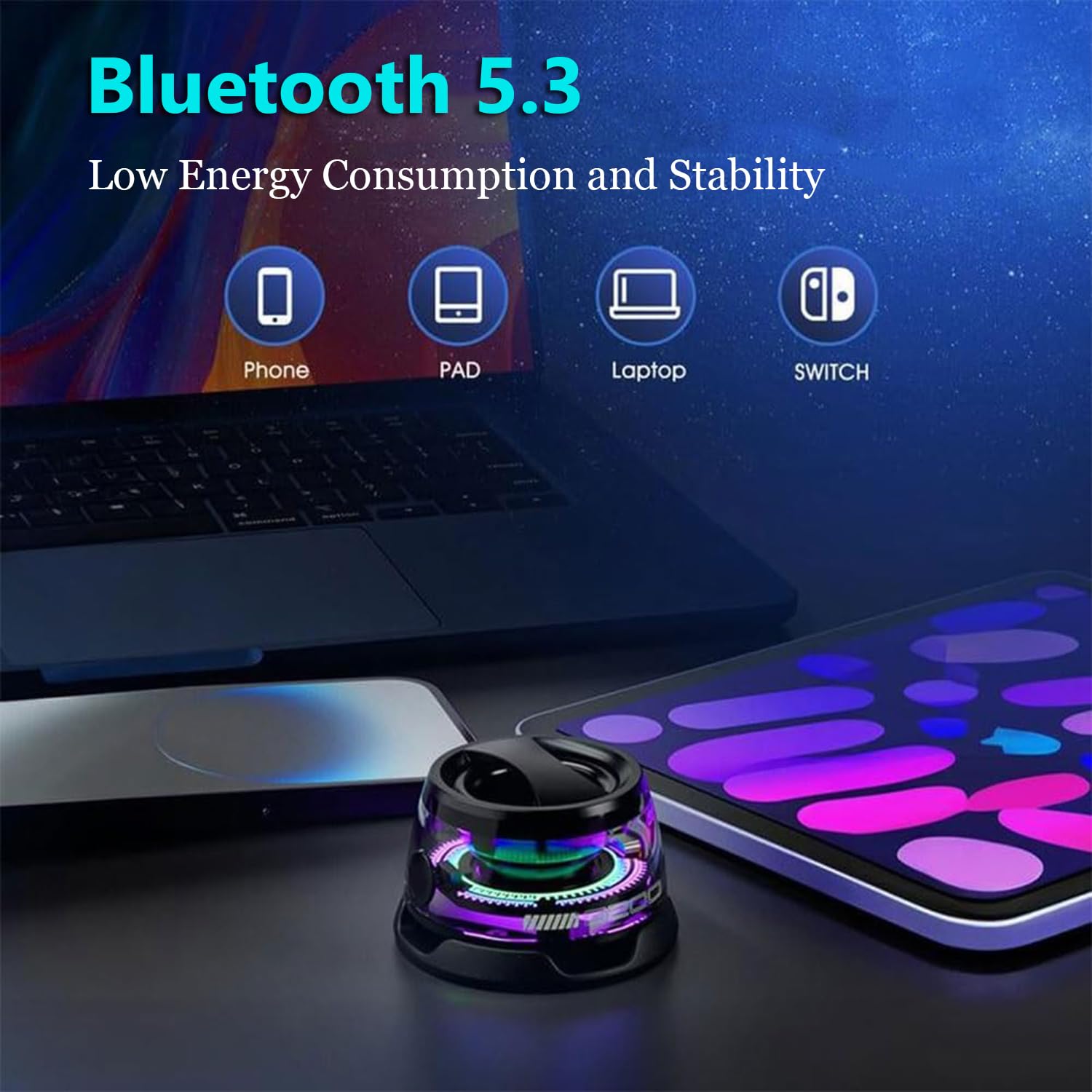 G200 Portable MagSpeaker | 6W Mini Speaker | RGB LED Lights