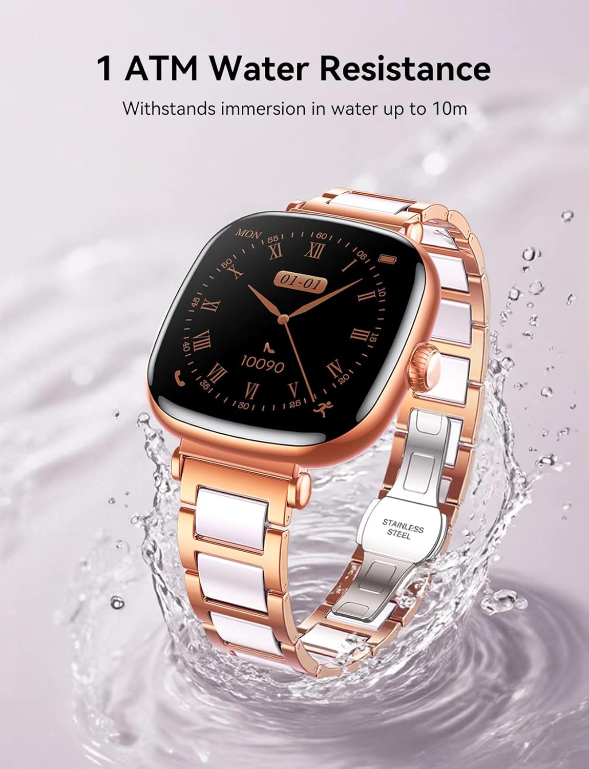 JOYROOM Lady Smart Watch for Women | Bluetooth Calling | AMOLED Display