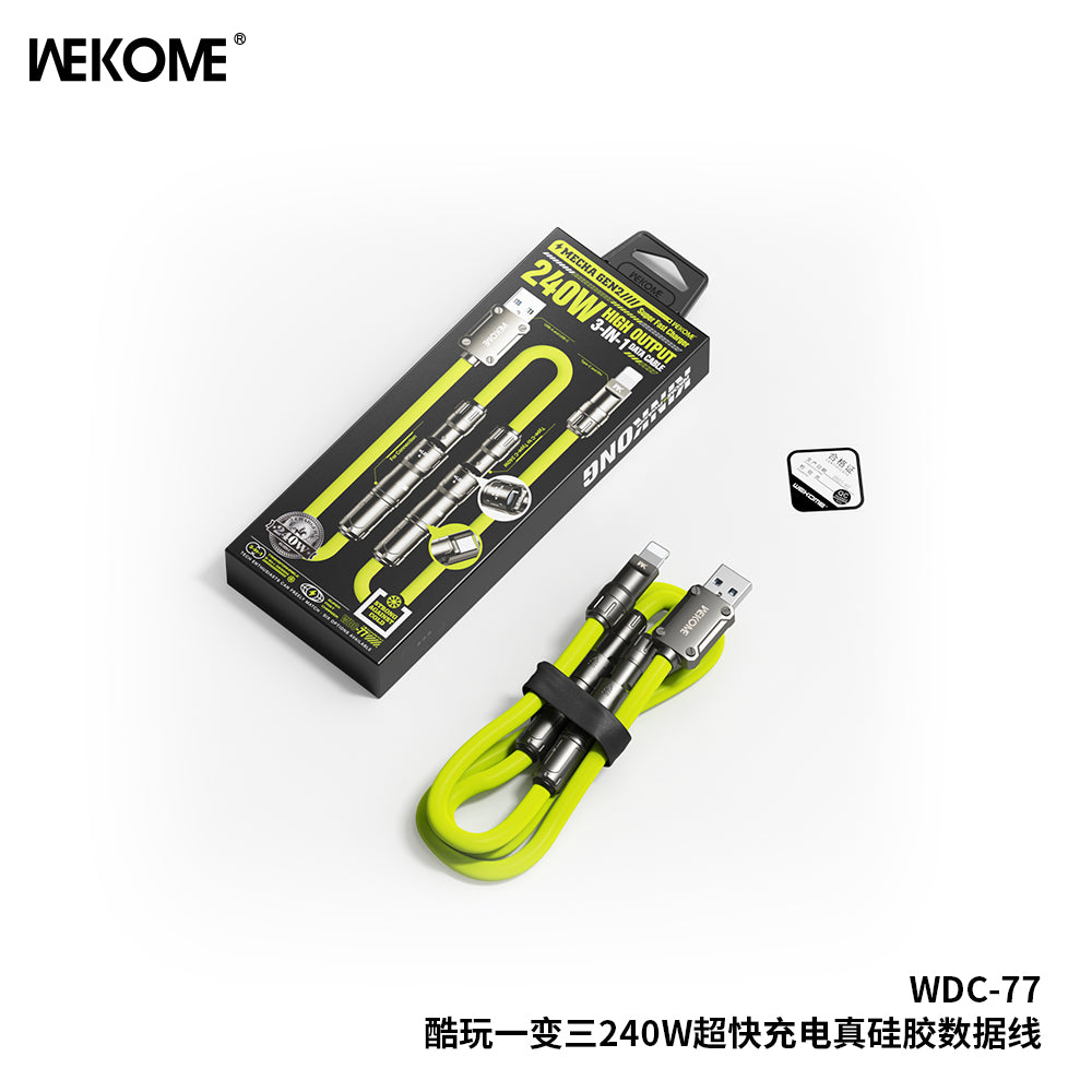 WEKOME 240W 6in1 Mecha Gen2 Cable | 6 Usage Types | All Mobiles & Laptops