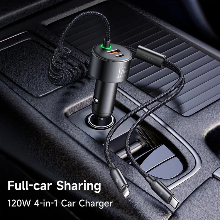 Mcdodo 120W 4 in 1 Car Charger | Superfast Charge