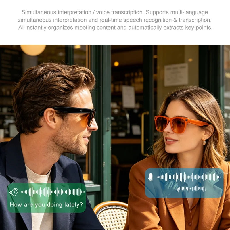 AI Smart Glasses with Camera | Video Recording | Photo Capture
