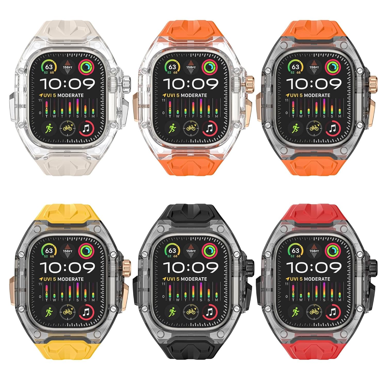 Rugged Case with Silicon Strap for iwatch | 44/45/46/49MM