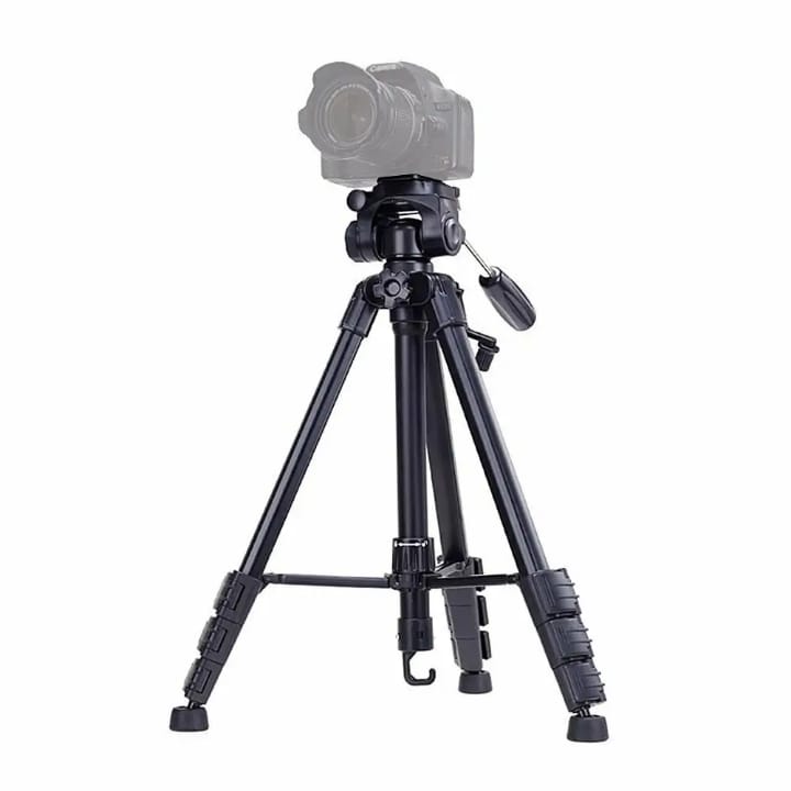 Jamary Tripod KP-2209 | Professional Camera & Mobile Tripod | Adjustable 170cm Height | 3-Way Pan Head | Quick Release Mount | Portable Carry Bag | Premium Black