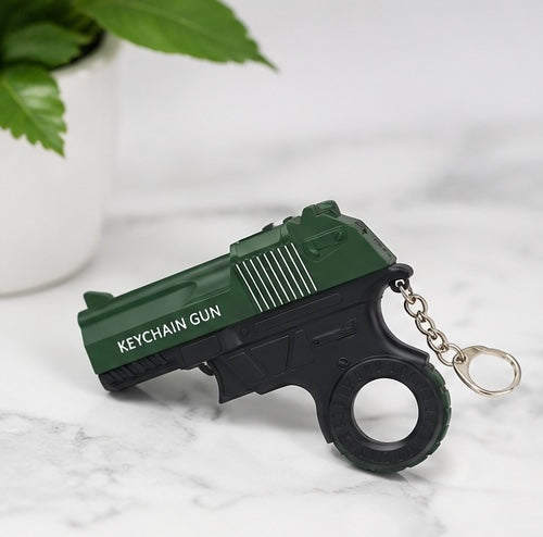 Mini Gun Keychain | 80 Silicon Bullets | Creative Gun Keychain | Pocket Compact