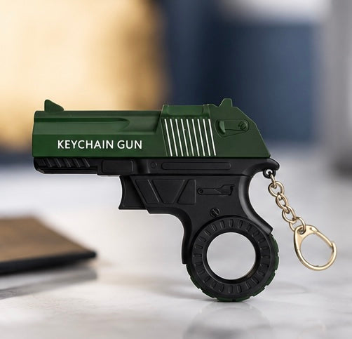 Mini Gun Keychain | 80 Silicon Bullets | Creative Gun Keychain | Pocket Compact