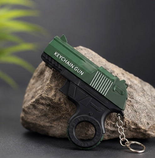 Mini Gun Keychain | 80 Silicon Bullets | Creative Gun Keychain | Pocket Compact