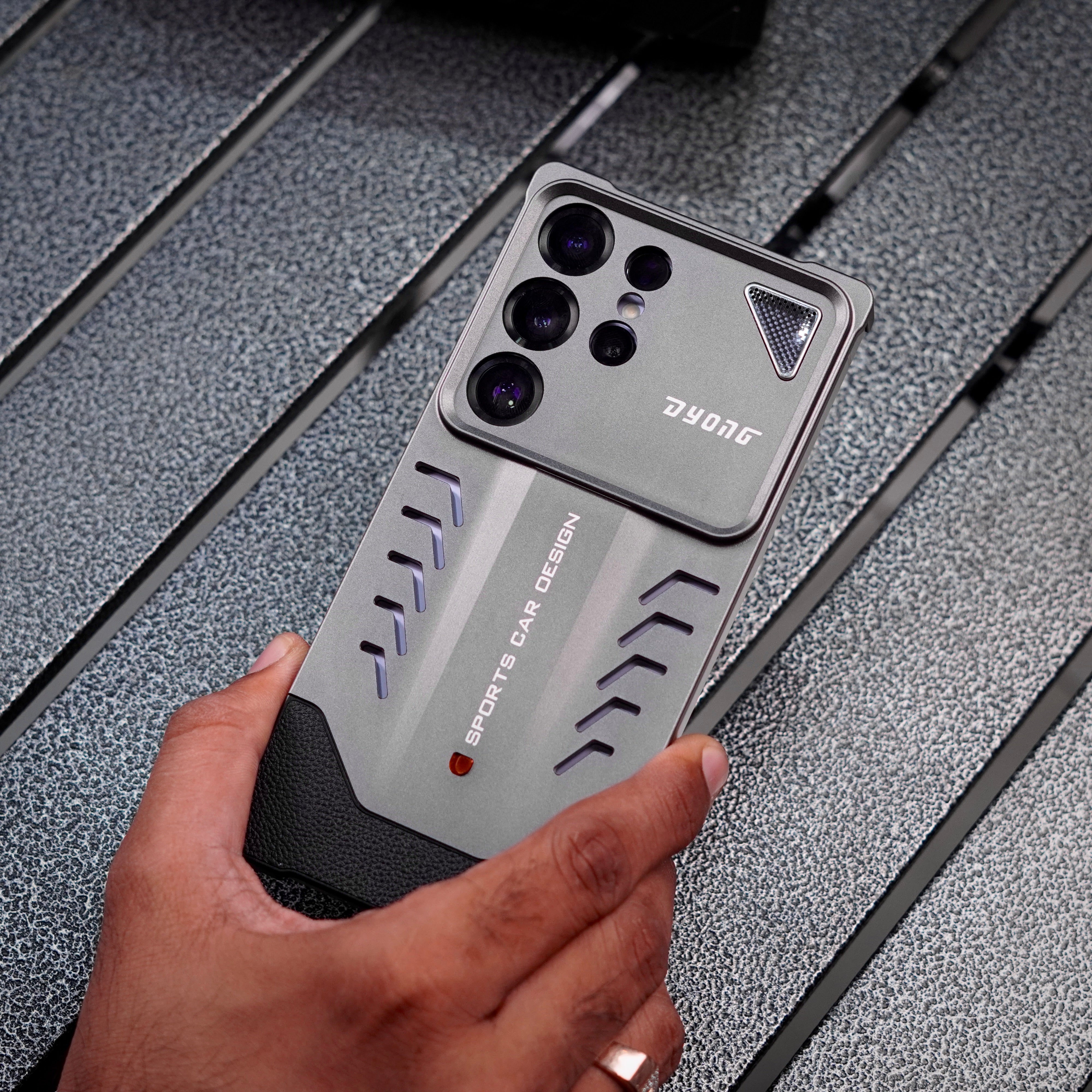 Luxury Sports Car Metal Leather Case | Hybrid Slim Frameless Heat Dissipation Phone Case