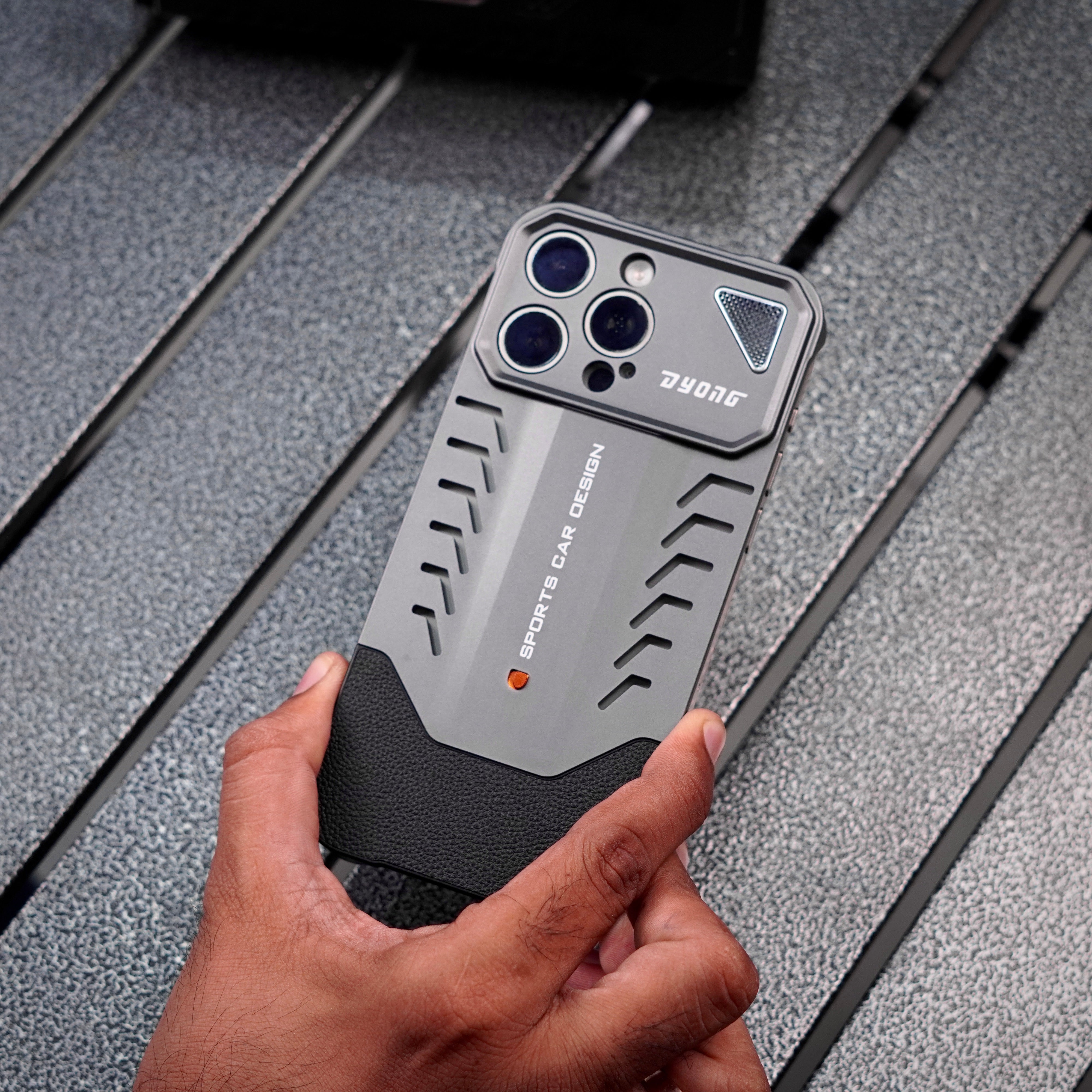 Luxury Sports Car Metal Leather Case | Hybrid Slim Frameless Heat Dissipation Phone Case