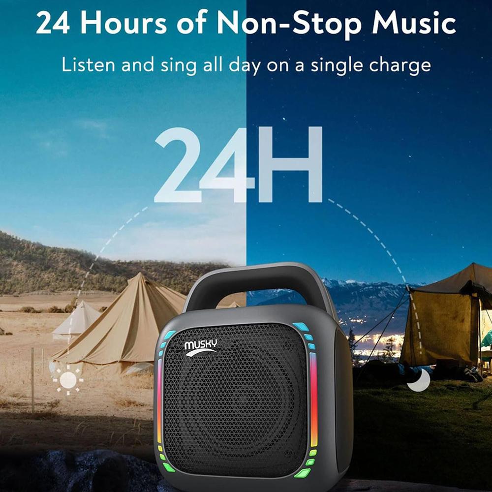 MUSKY MS6K Portable Bluetooth Speaker | 50W RGB Outdoor Speaker
