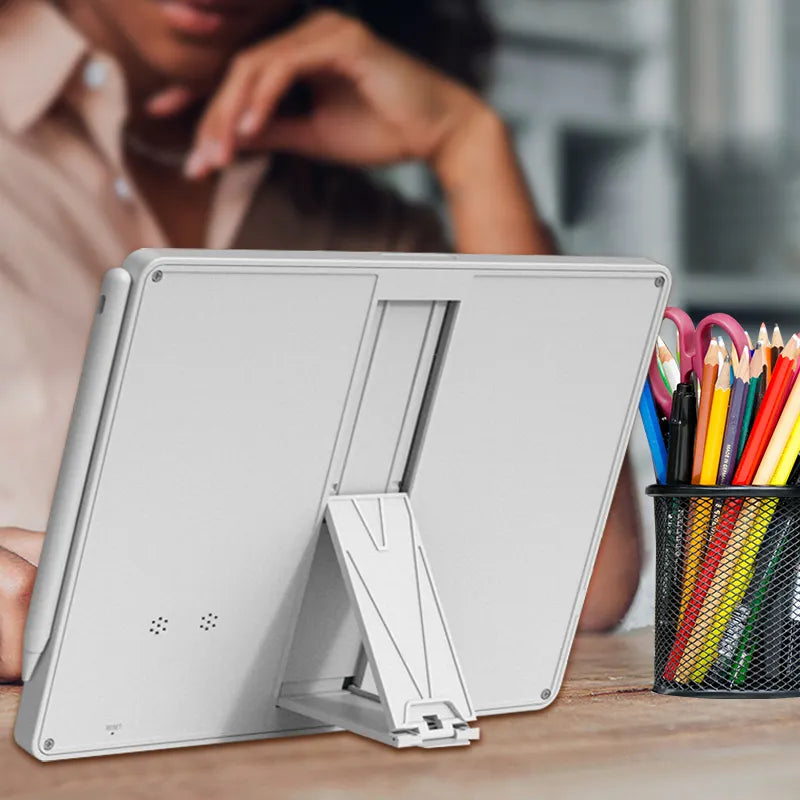9 Inch LCD Writing Tablet with Clock | Temperature Humidity Display