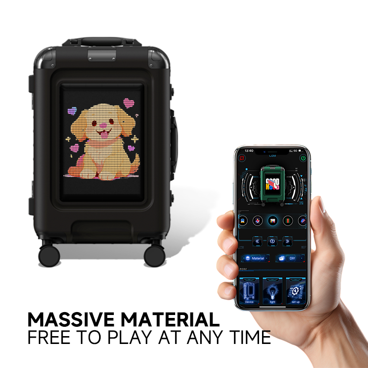LOY Remote Control LED Smart Suitcases | Luggage Bag with LED Display for Travel