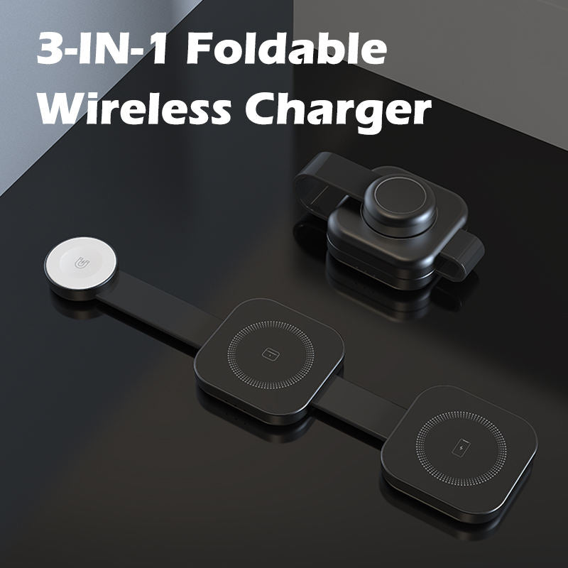 3 in 1 Portable Foldable Wireless Charger | Qi2 certified | 15W Fast