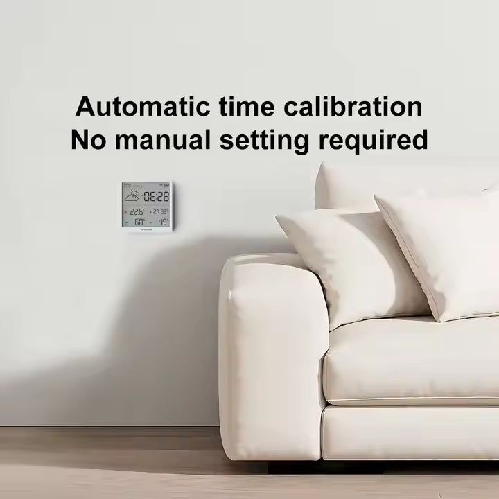 ATuMan TH3 Indoor Digital Thermometer | Temperature Humidity Meter| Clock for Home