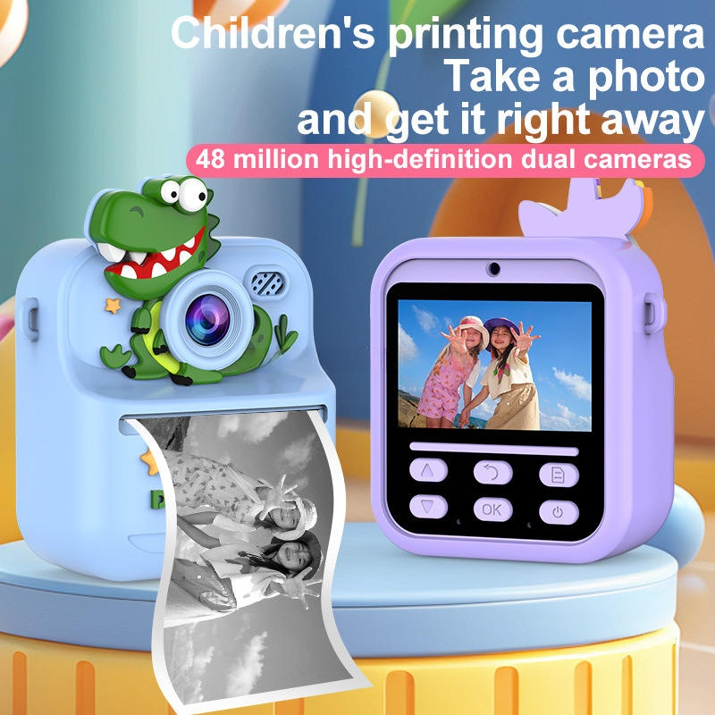 Instant Print Camera with Print Rolls | Rechargeable Camera, Photo Printer & Video Camera