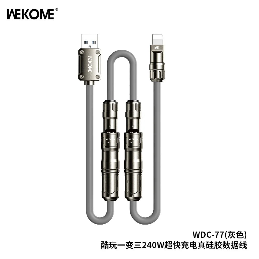 WEKOME 240W 6in1 Mecha Gen2 Cable | 6 Usage Types | All Mobiles & Laptops